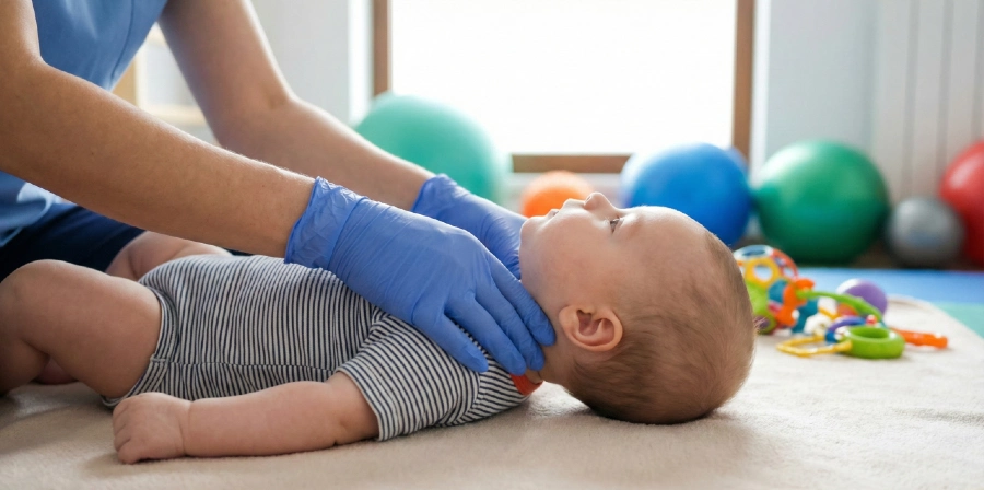 tratamiento de una torticolis congénita en bebe